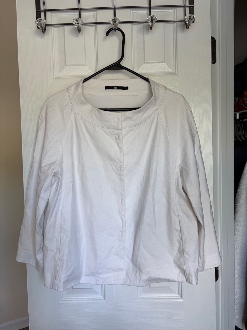 Jarbo White Poplin Cotton Jacket US 6